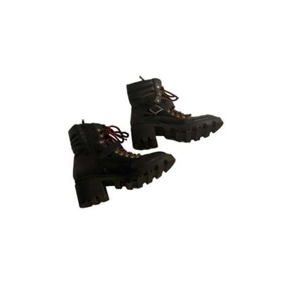 Grunge Combat Moto Boots Lust For Life LL-GILD Size 10M - Picture 8 of 9